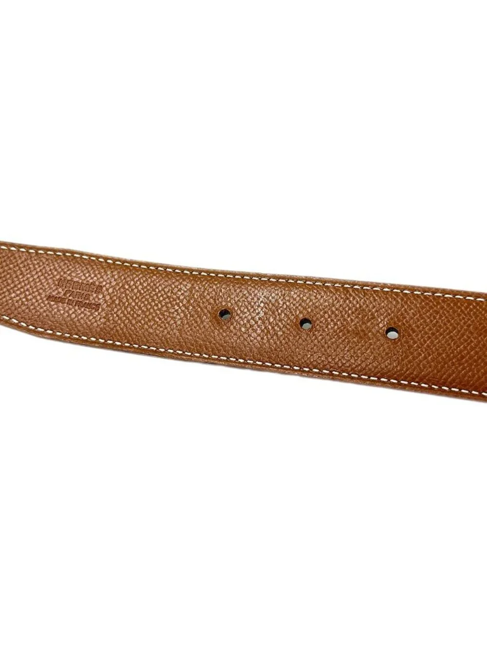 Hermes Belt H Box Calf Black Gold 70 Reversible